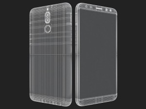 e3d - huawei mate 10 lite black Modelo 3D