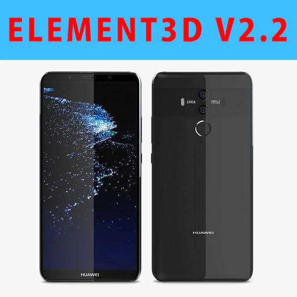 e3d - huawei mate 10 pro titanium grey 3D Model .c4d .max .obj .3ds .fbx .stl .blend 