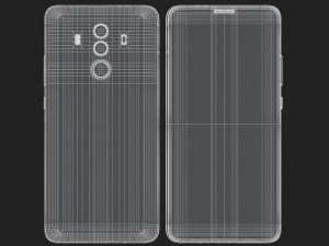 e3d - huawei mate 10 pro titanium grey Modello 3D