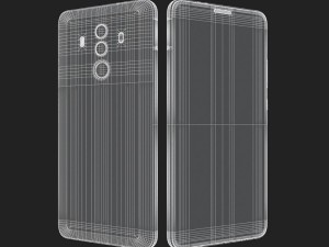 e3d - huawei mate 10 pro titanium grey Modello 3D