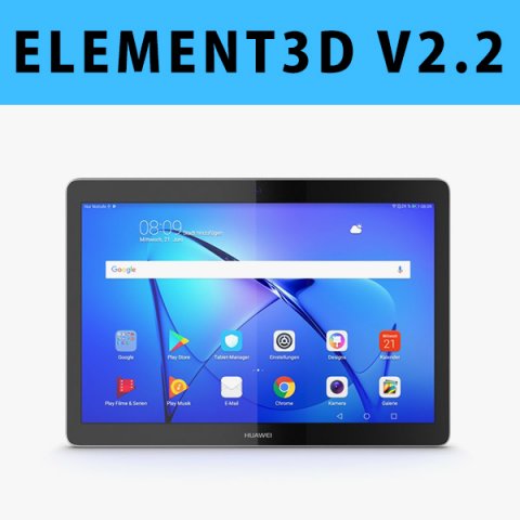 e3d - huawei mediapad t3 100 3D मॉडल .c4d .max .obj .3ds .fbx .stl .blend 