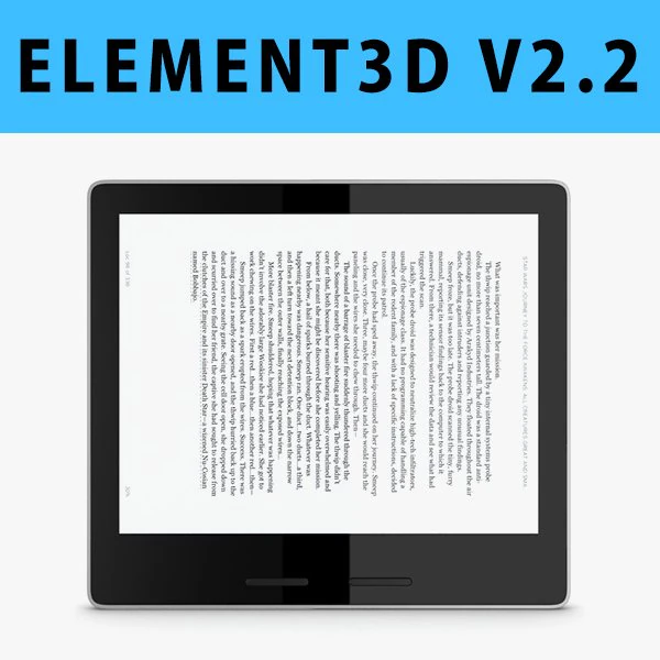e3d - new amazon kindle oasis 2017 3D Model .c4d .max .obj .3ds .fbx .stl .blend 