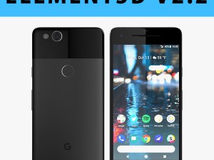 e3d - google pixel 2 just black Modello 3D