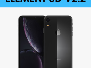e3d - iphone xr black 3D Model