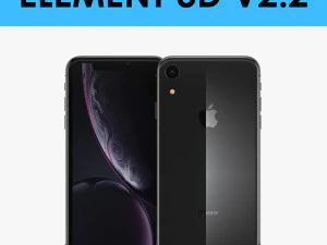 e3d - iphone xr siyah 3D Model