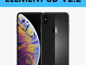 e3d - iphone xs uzay grisi modeli 3D Model