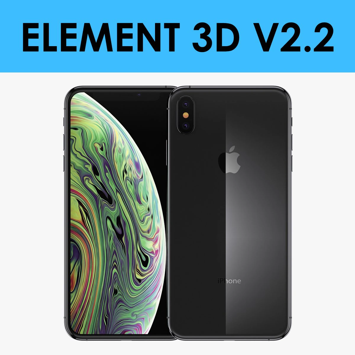 e3d - iphone xs max space gray model 3D Model .c4d .max .obj .3ds .fbx .stl .blend 