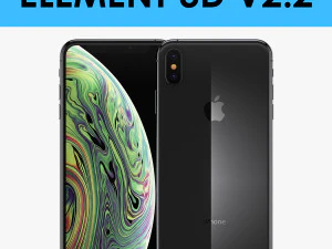 e3d - iphone xs max uzay grisi modeli 3D Model