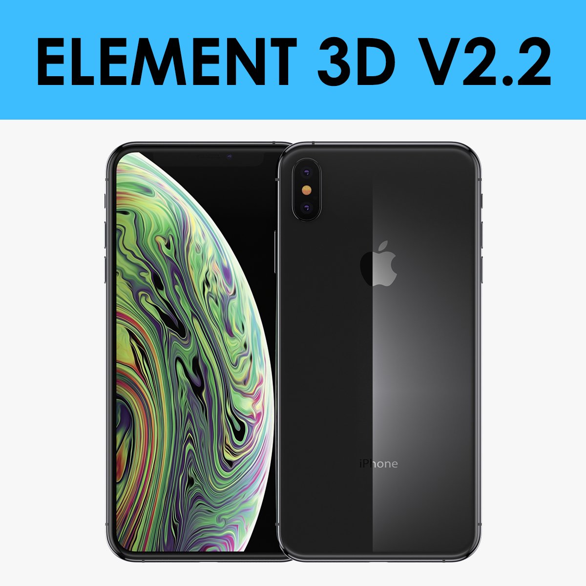 E3d Iphone Xs Max Space Gray Model 3d Model In Phone And