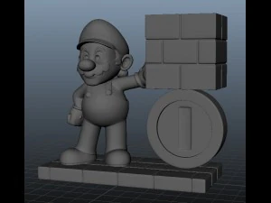mario bros 3D Model