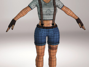 hipster woman - hipster female Model 3D