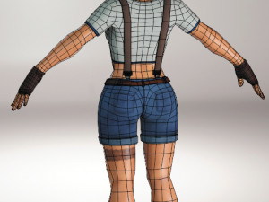 hipster woman - hipster female Model 3D