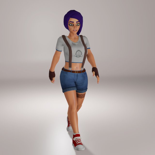 hipster woman - hipster female 3D Model in Woman 3DExport