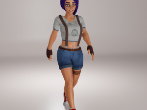 hipster woman - hipster female Model 3D