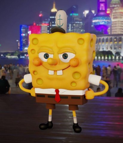 bob sponge square pants Model 3D .c4d .max .obj .3ds .fbx .stl .blend 
