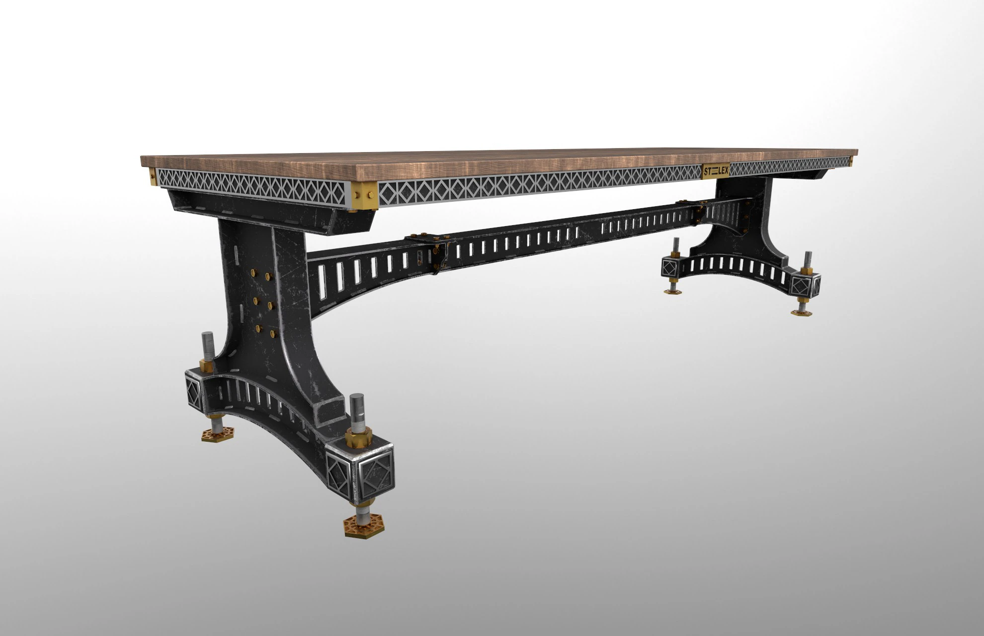 Bridge table offis 3D Model .c4d .max .obj .3ds .fbx .stl .blend 