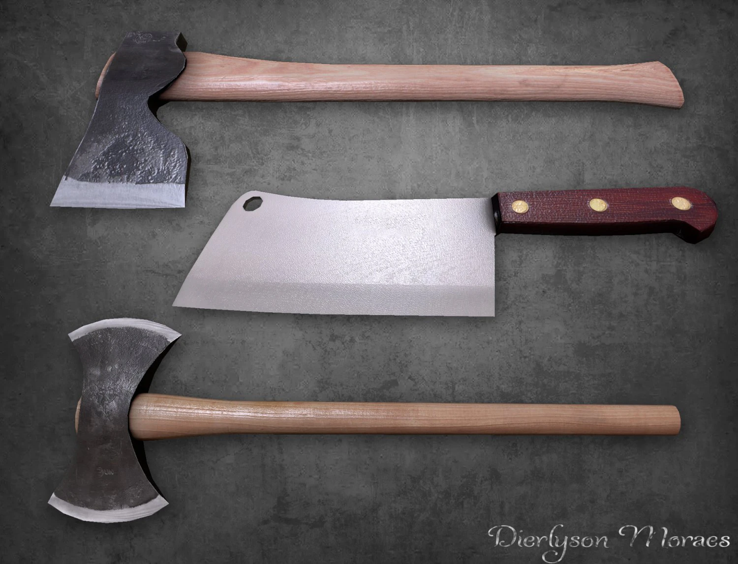 hq knifes pack 3D Model .c4d .max .obj .3ds .fbx .stl .blend