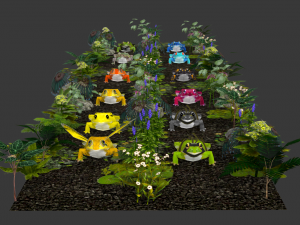 frog pack vr Modello 3D