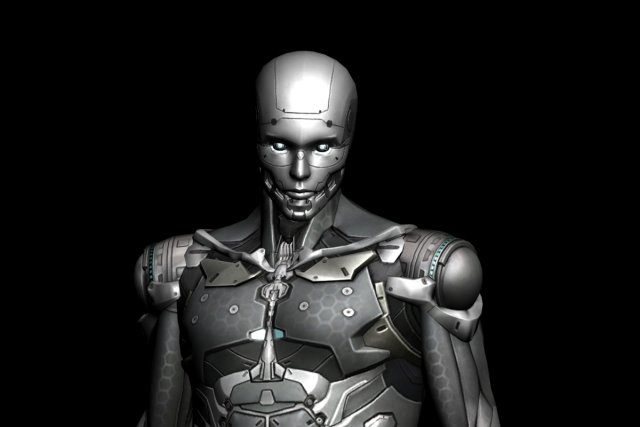 scifi robot 3D Model .c4d .max .obj .3ds .fbx .stl .blend 