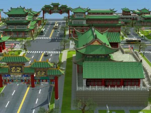 china town city block 3D Model