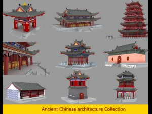 ancient chinese building pack 3D Model