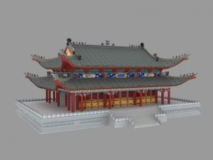 ancient chinese building pack 3D Model