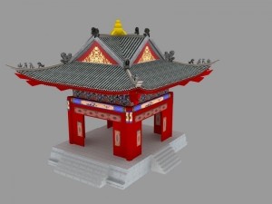 ancient chinese building pack 3D Модель