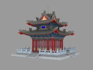 ancient chinese building pack 3D Модель