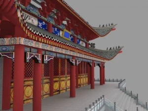 ancient chinese building pack 3D Model
