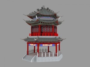 ancient chinese building pack 3D Модель