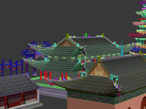 ancient chinese building pack 3D Model