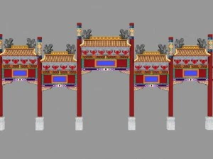 ancient chinese building pack 3D Model