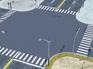 very practical street block road 3D Model