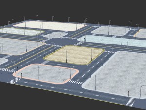 very practical street block road 3Dモデル