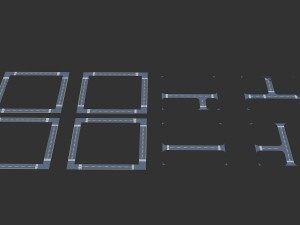 very practical street block road 3Dモデル