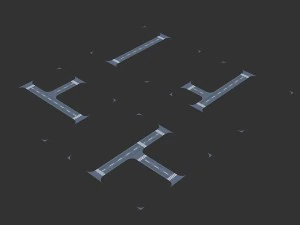 very practical street block road 3D Model