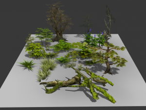 a group plants 3D Model
