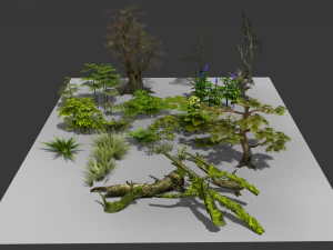 a group plants 3D Model