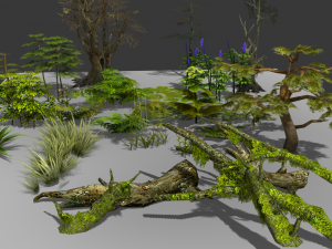 a group plants 3D Model