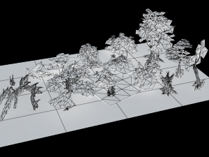 a group plants 3D Model