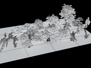 a group plants 3D Model