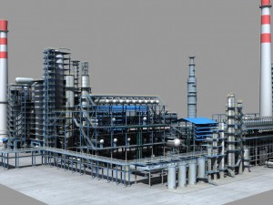 complete petrochemical field Modelo 3D