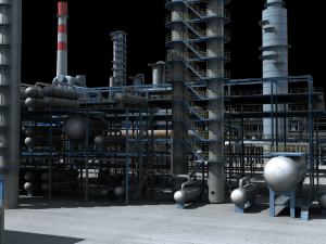 complete petrochemical field Modelo 3D