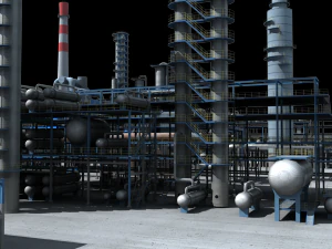 complete petrochemical field 3D Model