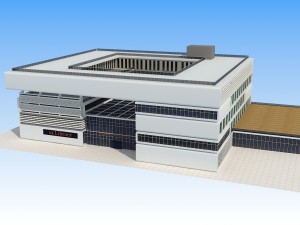 5 floor library 3D Model