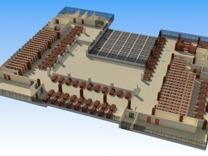 5 floor library 3D Model