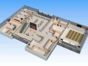 5 floor library 3D Model