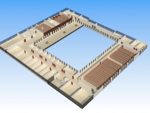 5 floor library 3D Model