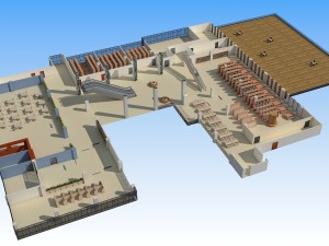 5 floor library 3D Model