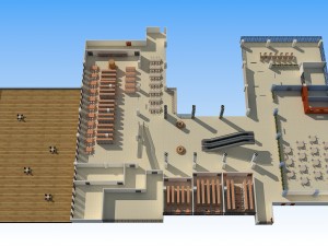 5 floor library 3D Model
